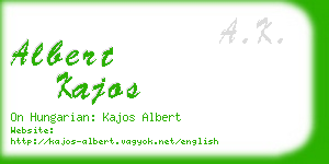 albert kajos business card
